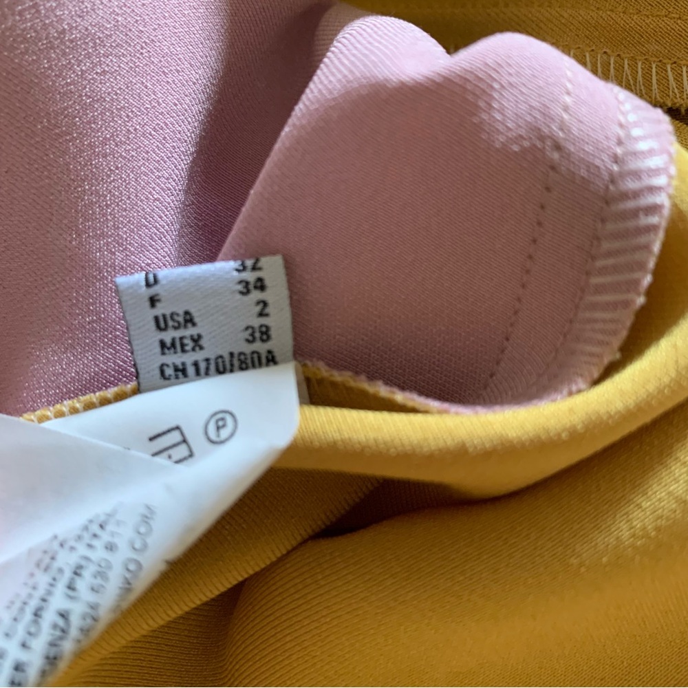 NWT Pinko Minestra Two Tone Pink and Gold Asymmetrical Dress size 6 - Picture 6 of 12